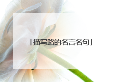 描写路的名言名句