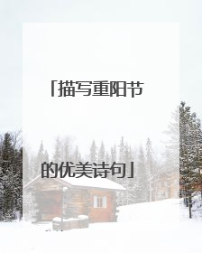 描写重阳节的优美诗句