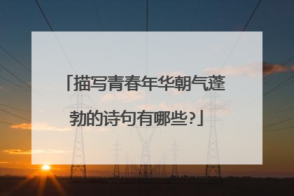 描写青春年华朝气蓬勃的诗句有哪些?