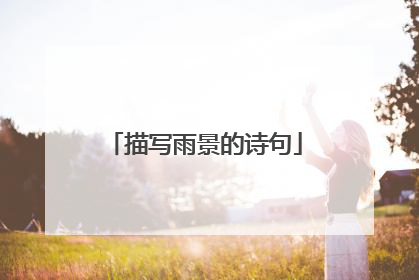 描写雨景的诗句