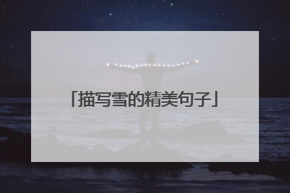 描写雪的精美句子