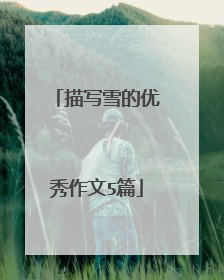 描写雪的优秀作文5篇