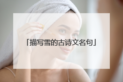 描写雪的古诗文名句