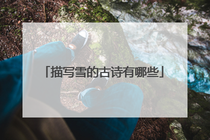 描写雪的古诗有哪些