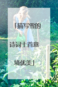 描写雪的诗词十首意境优美