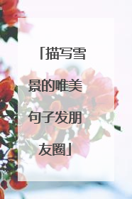 描写雪景的唯美句子发朋友圈