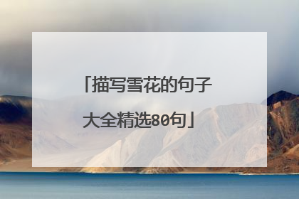 描写雪花的句子大全精选80句