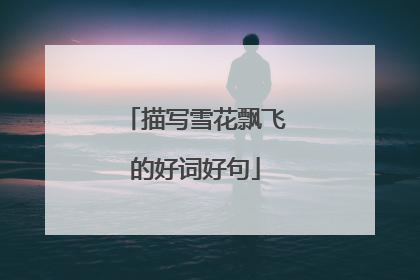 描写雪花飘飞的好词好句