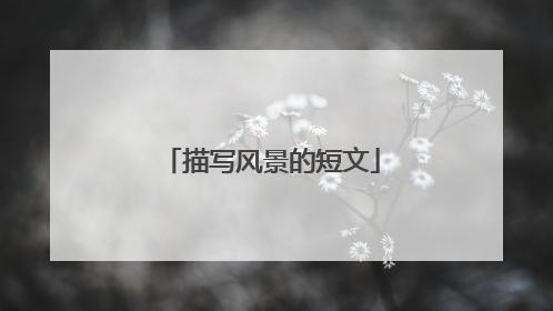 描写风景的短文