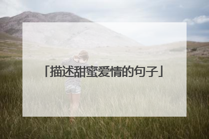 描述甜蜜爱情的句子