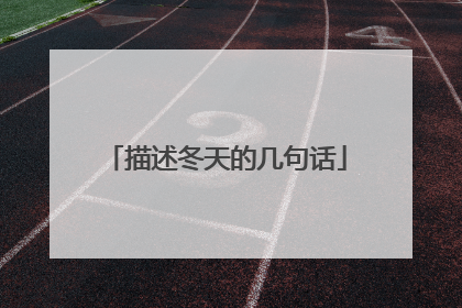 描述冬天的几句话