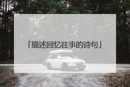 描述回忆往事的诗句