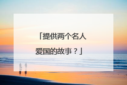 提供两个名人爱国的故事?
