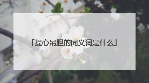 提心吊胆的同义词是什么
