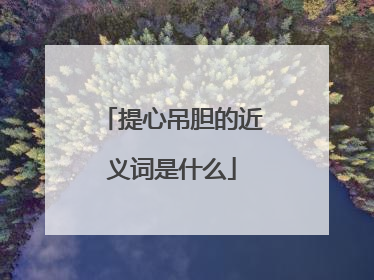提心吊胆的近义词是什么