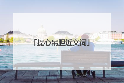 提心吊胆近义词