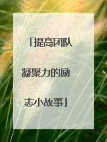 提高团队凝聚力的励志小故事