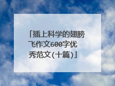 插上科学的翅膀飞作文600字优秀范文(十篇)