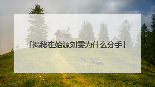 揭秘崔始源刘雯为什么分手