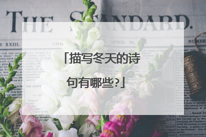 描写冬天的诗句有哪些?