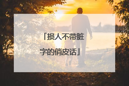 损人不带脏字的俏皮话