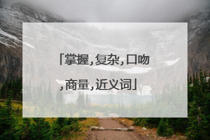 掌握,复杂,口吻,商量,近义词