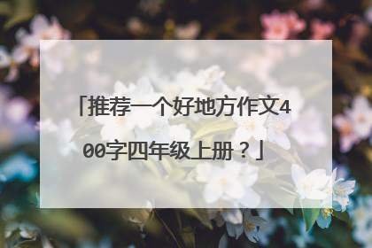 推荐一个好地方作文400字四年级上册?