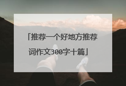 推荐一个好地方推荐词作文300字十篇