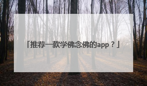 推荐一款学佛念佛的app？