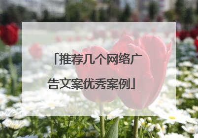 推荐几个网络广告文案优秀案例
