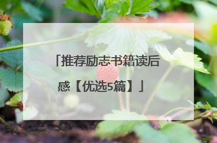 推荐励志书籍读后感【优选5篇】