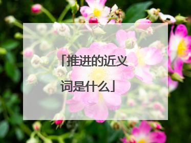 推进的近义词是什么