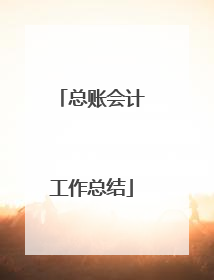 总账会计工作总结