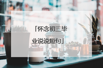 怀念初三毕业说说短句