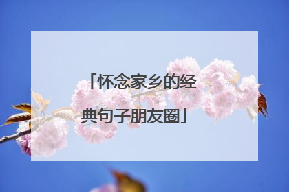怀念家乡的经典句子朋友圈