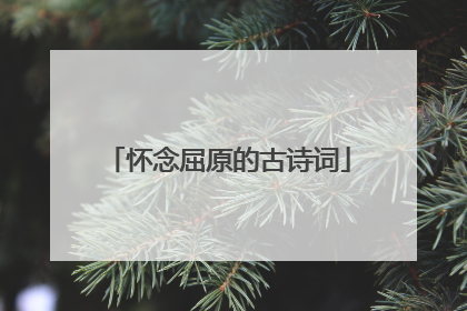 怀念屈原的古诗词
