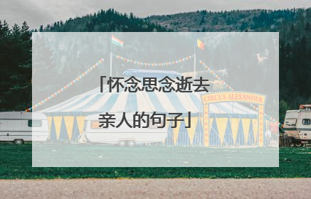 怀念思念逝去亲人的句子