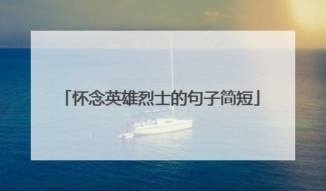 怀念英雄烈士的句子简短