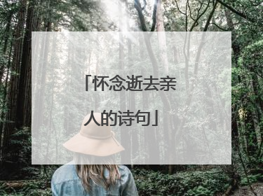 怀念逝去亲人的诗句