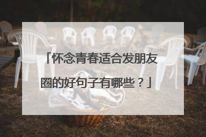 怀念青春适合发朋友圈的好句子有哪些?