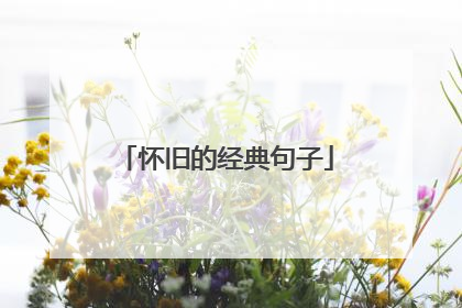 怀旧的经典句子