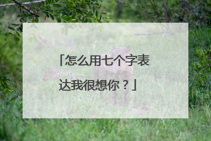 怎么用七个字表达我很想你?