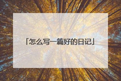 怎么写一篇好的日记