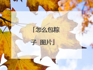 怎么包粽子 图片