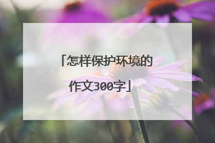 怎样保护环境的作文300字
