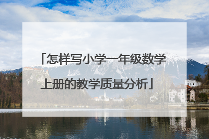 怎样写小学一年级数学上册的教学质量分析