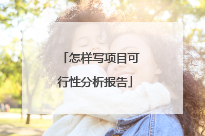 怎样写项目可行性分析报告