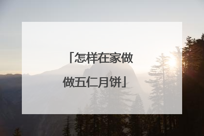 怎样在家做做五仁月饼