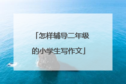 怎样辅导二年级的小学生写作文