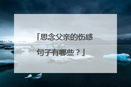 思念父亲的伤感句子有哪些?